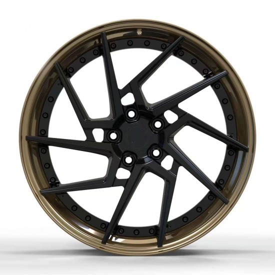 Cerchi scomponibili rosa nera canale bronzo