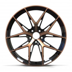Cerchi monoblocco forgiati con canale nero e rosa rame