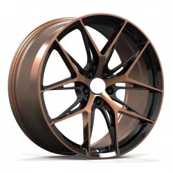 Cerchi monoblocco forgiati con canale nero e rosa rame