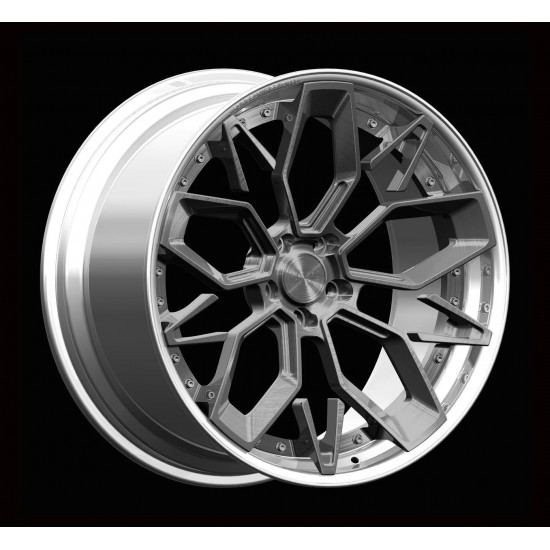 Cerchi scomponibili 2 pezzi canale crome rosa brushed